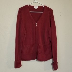 Christopher and banks zip up sweater